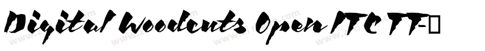 Digital Woodcuts Open ITC TT字体转换